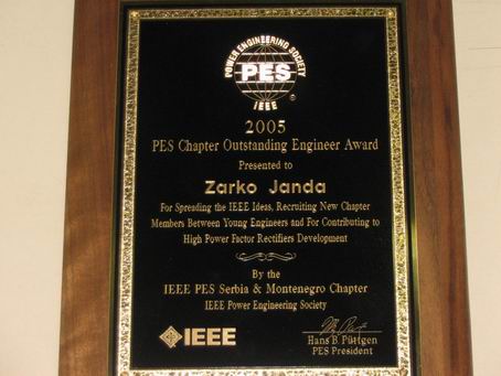 PES Outstanding Engineer Award - Zarko Janda